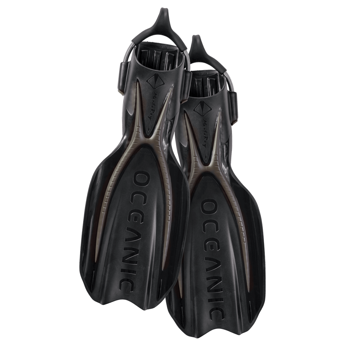 Oceanic Manta Open Heel Fins Black