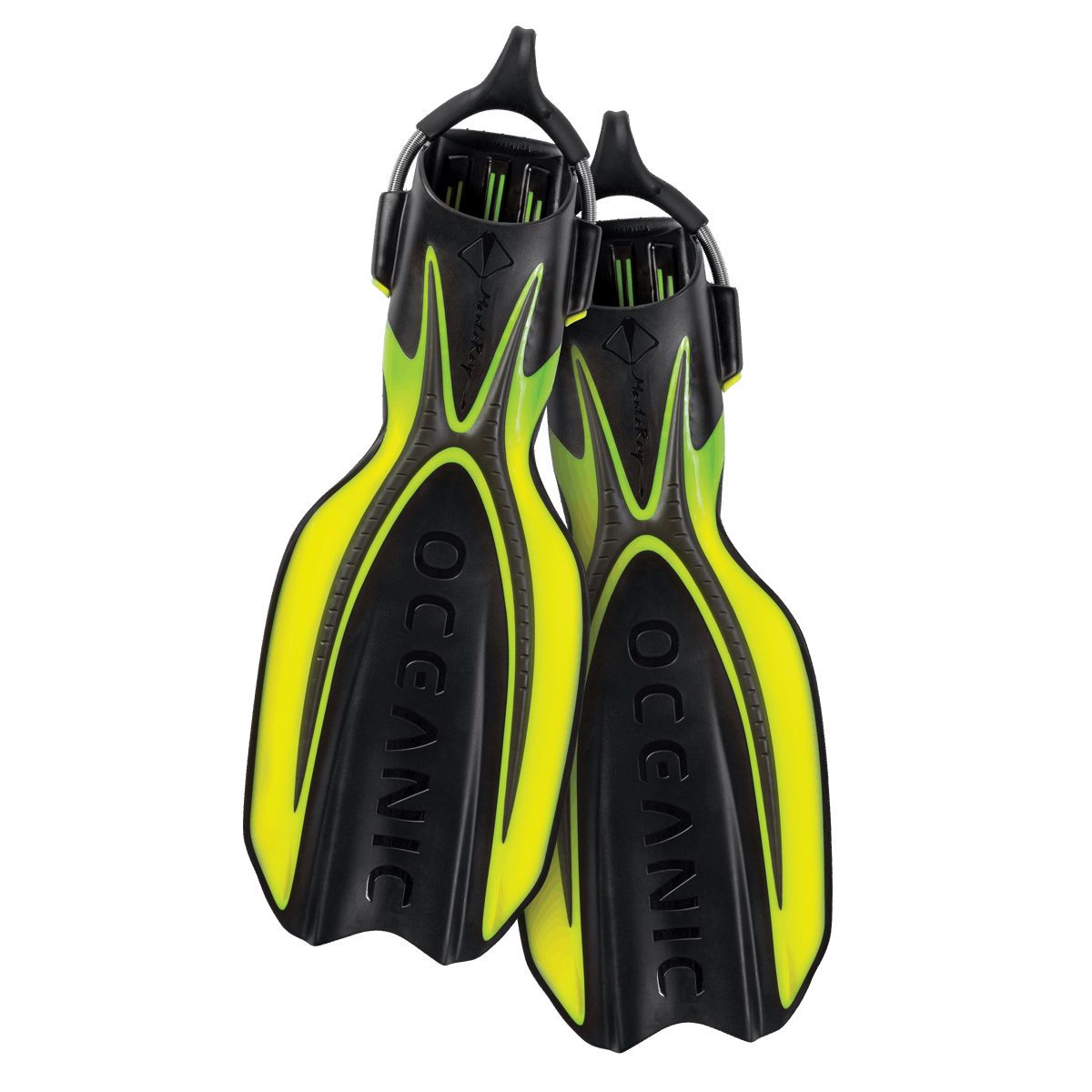 Oceanic Manta Open Heel Fins Yellow/Black