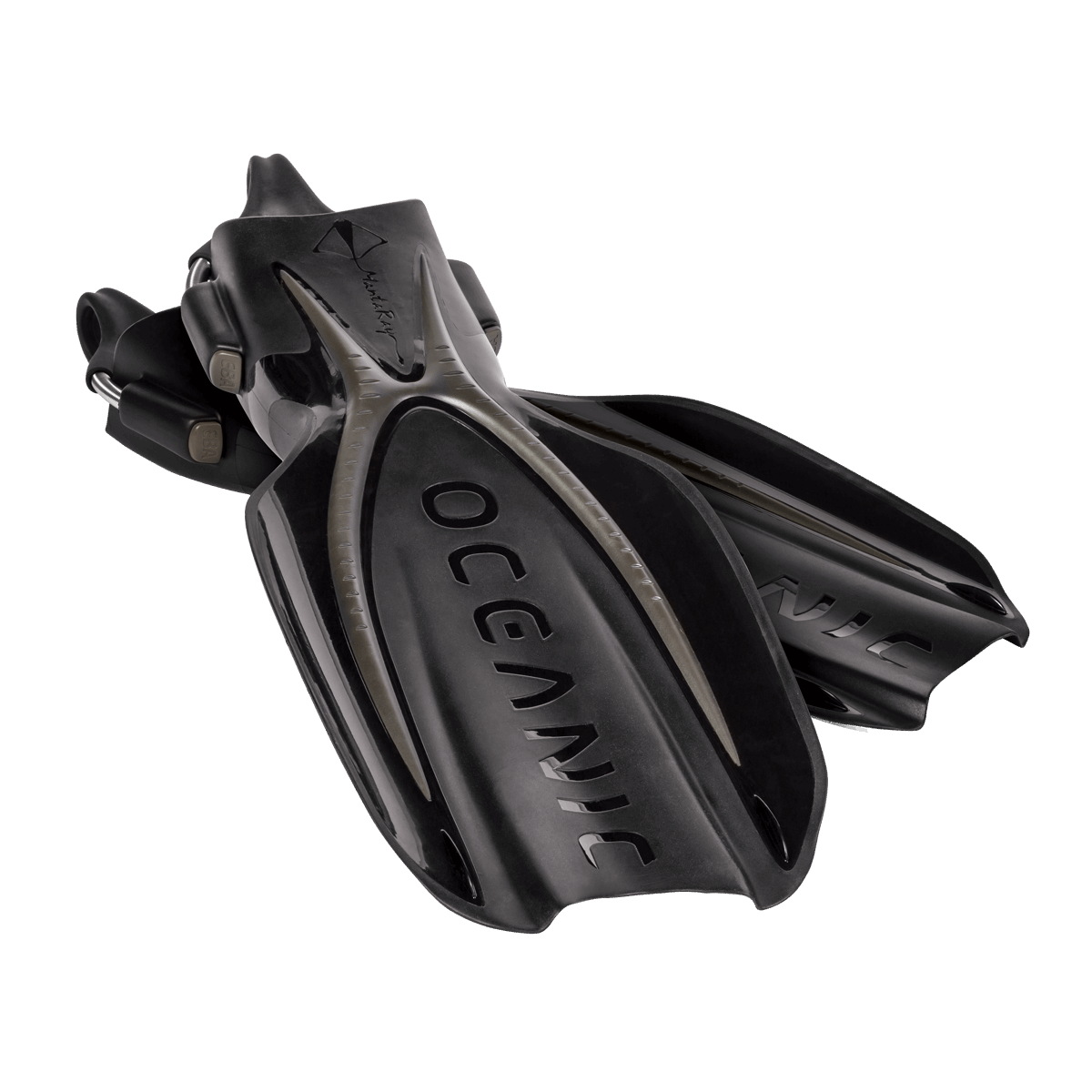 Oceanic Manta Open Heel Fins Black