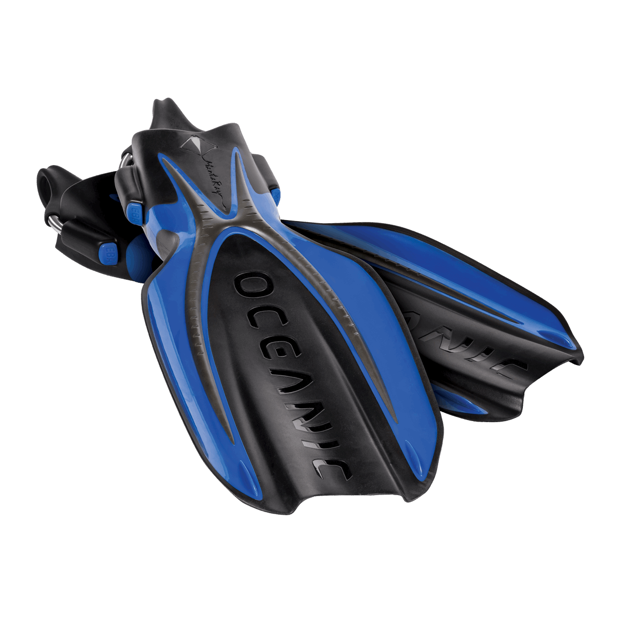 Oceanic Manta Open Heel Fins Blue/Black