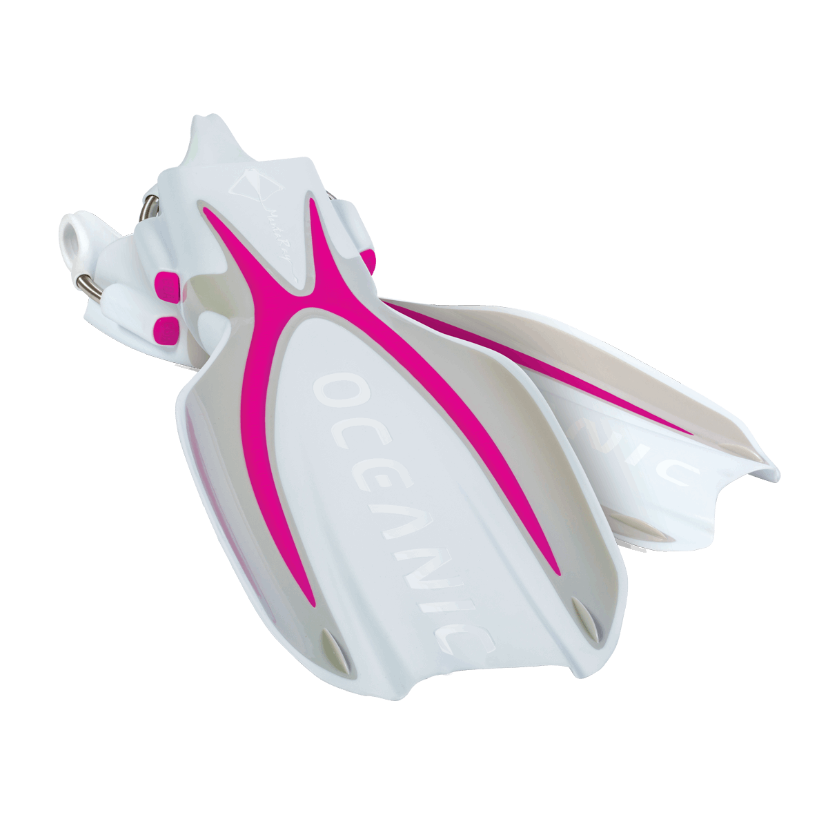 Oceanic Manta Open Heel Fins Pink/White